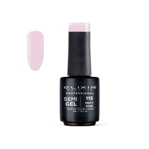 Elixir Make-up Semi Gel Ημιμόνιμο Επαγγελματικό Βερνίκι Νυχιών Νο113 Misty Rose, 15ml
