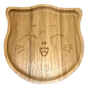 Ola Bamboo Plate with Succion Base Πιάτο με Βάση Σιλικόνης Γάτα, 1τμχ