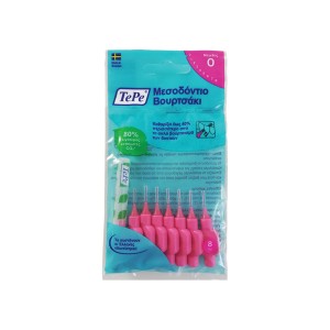 TePe Original Μεσοδόντια Βουρτσάκια 0.4mm Ροζ, 8τμχ