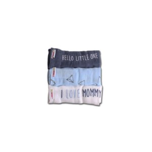 MINENE Μουσελίνα mommy/daddy σιέλ-μπλε-άσπρο 21380