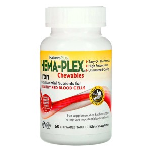 Natures Plus Hema-Plex Mixed Berry, 60 μασώμενες ταμπλέτες