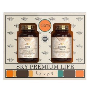 Sky Premium Life Promo Συμπληρώματα Διατροφής για την Υγεία των Μαλλιών Hair Advanced Formulation, 60tabs & Biotin 1000mg, 60caps