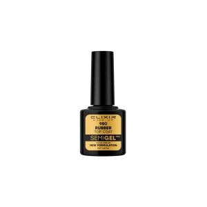 Elixir Make-up Semi Gel Ημιμόνιμο Επαγγελματικό Βερνίκι Νυχιών Νο980 Rubber Top Coat, 8ml