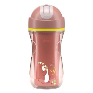Chicco Sport Εκπαιδευτικό Ποτήρι Με Καλαμάκι Για 14m+ Pink, 260ml