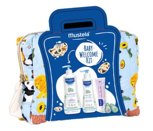 Mustela Promo Pack Τζελ Καθαρισμού 500ml, Κρέμα Ενυδάτωσης Προσώπου 40ml, Κρέμα Αλλαγής Πάνας, 50ml & Καλαθάκι, 1τμχ