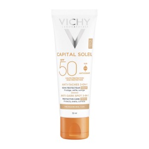 Vichy Capital Soleil Anti-Dark Spots SPF50+ Αντιηλιακή Κρέμα Προσώπου με Χρώμα για Φροντίδα των Κηλίδων, 50ml