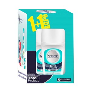 Noxzema Total Protect Fresh Power 48h Antiperspirant Deodorant Roll On  Αποσμητικό Roll On, 50ml, 1+1 Δώρο