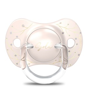 Suavinex Πιπίλα Σιλικόνης για 0-6 μηνών Physio Gold PInk, 1τμχ