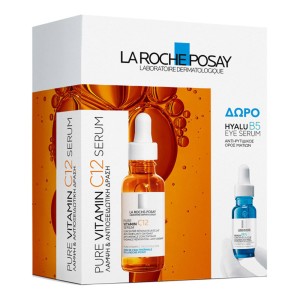 La Roche-Posay Πακέτο Pure Vitamin C12 Serum Λάμψης 30ml & Δώρο Hyalu B5 Eye Serum 5ml, 1σετ