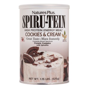 Natures Plus Spiru-Tein Ρόφημα Πρωτεΐνης Cookies & Cream, 525 gr