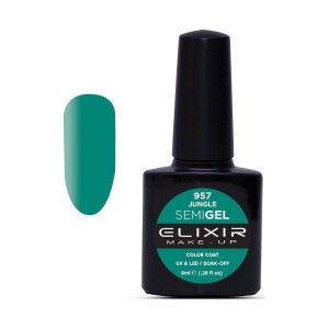 Elixir Make-up Semi Gel Ημιμόνιμο Επαγγελματικό Βερνίκι Νυχιών Νο957 Jungle, 8ml