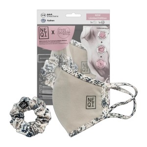 NEQI Face Masks Python Mask (S-M) 1τμχ & Invisibobble Sprunchie 1τμχ