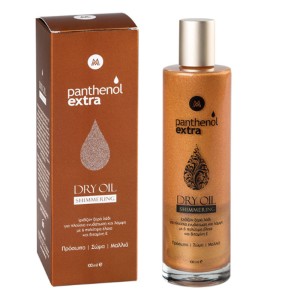Panthenol Extra Shimmering Dry Oil Ιριδίζον Λάδι για  Face, Body & Hair, 100ml