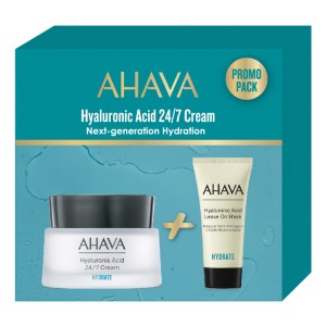 Ahava Promo Hyaluronic Acid 24/7 Σετ Περιποίησης για Ενυδάτωση με Κρέμα Προσώπου 50ml & Μάσκα 15ml, 1σετ