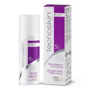 Tecnoskin Total Beauty Face Cream Light SPF30 Αντιρυτιδική Κρέμα Προσώπου All in One με Χρώμα Ανοιχτή Απόχρωση, 50ml