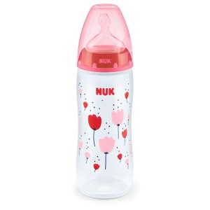 Nuk First Choice Plus Μπιμπερό Σιλικόνης με Δείκτη Ελέγχου Θερμοκρασίας Μπλε Κροκόδειλος 6-18m, 360ml