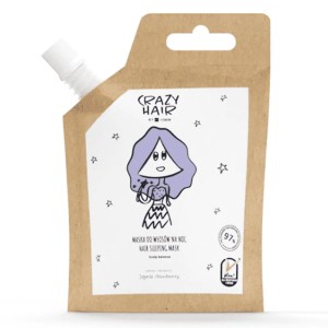 Hiskin Crazy Hair Regenerating Hair Mask Νυχτερινή Μάσκα Blueberry [Ανταλλακτικό] Travel Size, 100ml