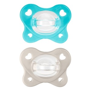 Chicco Physioforma Dual Soft Σετ Σιλικονούχες Πιπίλες Για 6-16 Μηνών Μπεζ/Σιέλ, 2τμχ