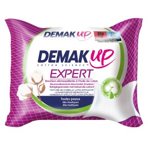 DemakUp Yγρά Mαντηλάκια Nτεμακιγιάζ Εxpert Cotton Science, 23τμχ