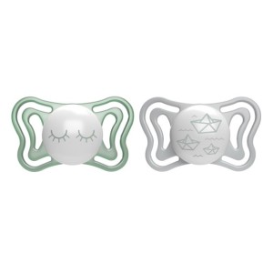 Chicco Physio Forma Light Night Πιπίλα Σιλικόνης 16-36m+ για τη Νύχτα, 2τμχ