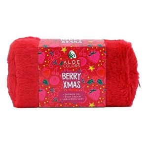 Aloe Colors Berry Xmas Bag με Αφρόλουτρο 250ml, Κρέμα Σώματος 100ml, Hair & Body Mist 100ml, 1σετ
