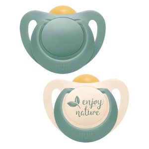 Nuk For Nature Πιπίλα Latex από 98% Φυσικές Πρώτες Ύλες 0-6m Κόκκινο, 2τμχ