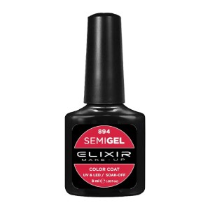 Elixir Make-up Semi Gel Ημιμόνιμο Επαγγελματικό Βερνίκι Νυχιών Νο894 Crimson, 8ml