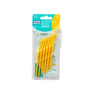 TePe Angle Μεσοδόντια Βουρτσάκια με Λαβή 0.7mm Κίτρινο, 6τμχ