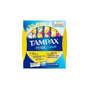 Tampax Pearl Compak Regular Ταμπόν με Απλικατέρ 16Τμχ.