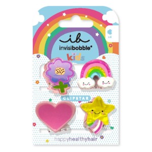 Invisibobble Clipstar Happy World Παιδικά Κλάμερ Μαλλιών, 4τμχ