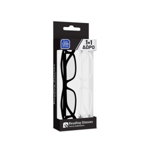 Eyelead Promo Γυαλιά Οράσεως Πρεσβυωπίας Unisex 1+1 Μαύρο/Διάφανο +2.50, 2τμχ
