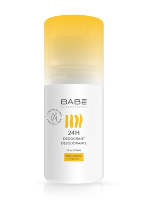 Babe Laboratorios 24h Roll on Deodorant Αποσμητικό με 24Ωρη Δράση Χωρίς Οινόπνευμα Κατάλληλο & για Παιδιά Άνω των 8 Ετών, 50ml