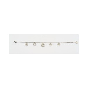 Borghetti Pharma Stainless Steel Βραχιόλι με Πατουσάκια σε Ασημί Χρώμα 0927, 1τμχ