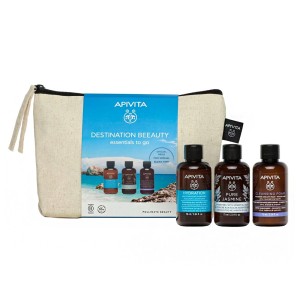 Apivita Promo Destination Beeauty Σαμπουάν Ενυδάτωσης, 75ml, Pure Jasmine Αφρόλουτρο, 75ml & Αφρός Καθαρισμού Πρόσωπο & Μάτια, 75ml