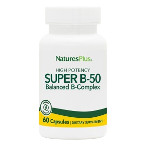 Natures Plus Super B-50 Complex Σύμπλεγμα Βιταμινών Β, 60caps