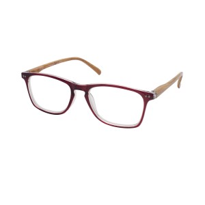 Eyelead Γυαλιά Οράσεως Πρεσβυωπίας E213 Μπορντώ με Ξύλινους Βραχίονες, +1.00