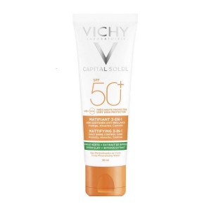  Vichy Capital Soleil Mattifying SPF50+ Αντηλιακή Προσώπου Κατά της Λιπαρότητας, 50ml