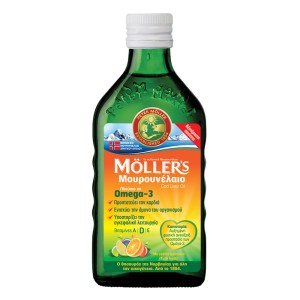 Mollers Μουρουνέλαιο Natural Παραδοσιακό Μουρουνέλαιο σε Υγρή Μορφή Γεύση Tutti Frutti, 250ml 