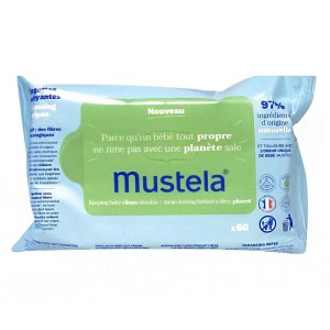 Δώρο - Mustela Eco-Responsible Natural Fiber Cleansing Wipes Απαλά Οικολογικά Μαντηλάκια Καθαρισμού, 60τμχ