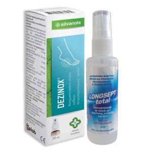 Uplab Pharmaceuticals Promo Dezinox Αντιμυκητιακό Σπρέι Ποδιών 20ml & Δώρο Longsept Total Αντισηπτικό Χεριών 100ml