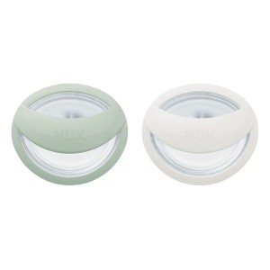 Nuk MommyFeel Πιπίλα Σιλικόνης 0-9m Πορτοκαλί & Μπεζ, 2τεμ