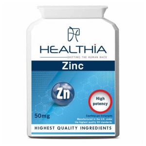 Healthia Zinc 50mg Συμπλήρωμα Διατροφής με Ψευδάργυρο, 120κάψουλες