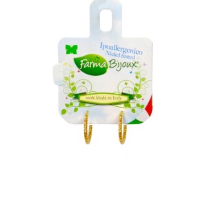 Farma Bijoux Υποαλλεργικά Σκουλαρίκια Χρυσά Κρικάκια Σφυρήλατα 15Μ, 1 ζευγάρι