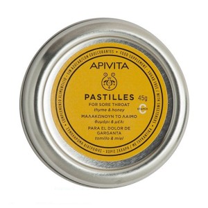 Apivita Pastilles Θυμάρι & Μέλι για τον Ερεθισμένο Λαιμό, 45gr