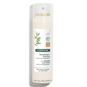 Klorane Dry Shampoo with Oat Milk Ultra-Gentle Ξηρό Σαμπουάν με Γαλάκτωμα Βρώμης για Καστανά-Σκούρα Μαλλιά, 150ml