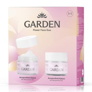 Garden Power Face Duo No1 Anti-Wrinkle Cream Face & Eyes – Αντιρυτιδική Κρέμα Προσώπου & Ματιών, 2x50 ml