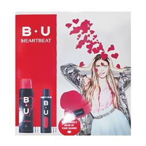 B.U. Heartbeat Set B.U. Άρωμα EDT 50ml, Αποσμητικό σε Σπρέι 150ml και Σκουφάκι