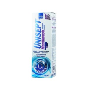 Intermed Unisept Mouthwash Στοματικό Διάλυμα με Αντιμικροβιακή Καθαριστική Επουλωτική Ανακουφιστική Δράση, 250ml