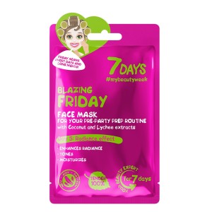 7Days Blazing Friday Sheet Mask Μάσκα Προσώπου με Νερό Καρύδας, 28g