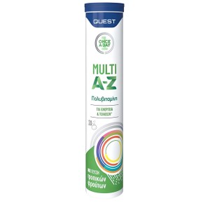 Quest Multi A-Z Vitamins Πολυβιταμίνη για Τόνωση & Ενέργεια, 20 αναβράζοντα δισκία
